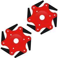 Xusx111 - 2 Paquete Cortadora Cabeza Cortadora De Césped Cabeza Accesorios, 6 Dientes Cortadora Cabeza Herramienta De Jardín Cortadora De Cepillo Cortadora De Cepillo Cortadora De Césped Cortadora De