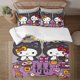 thumbnail image 2 of Halloween Hello_Kitty_ Quilt Set FullSoft Lightweight Quilts Quilted Bedspreads3 Pieces Set Queen SizeColorful Cartoon Print All Season 173*218CM, 2 of 5