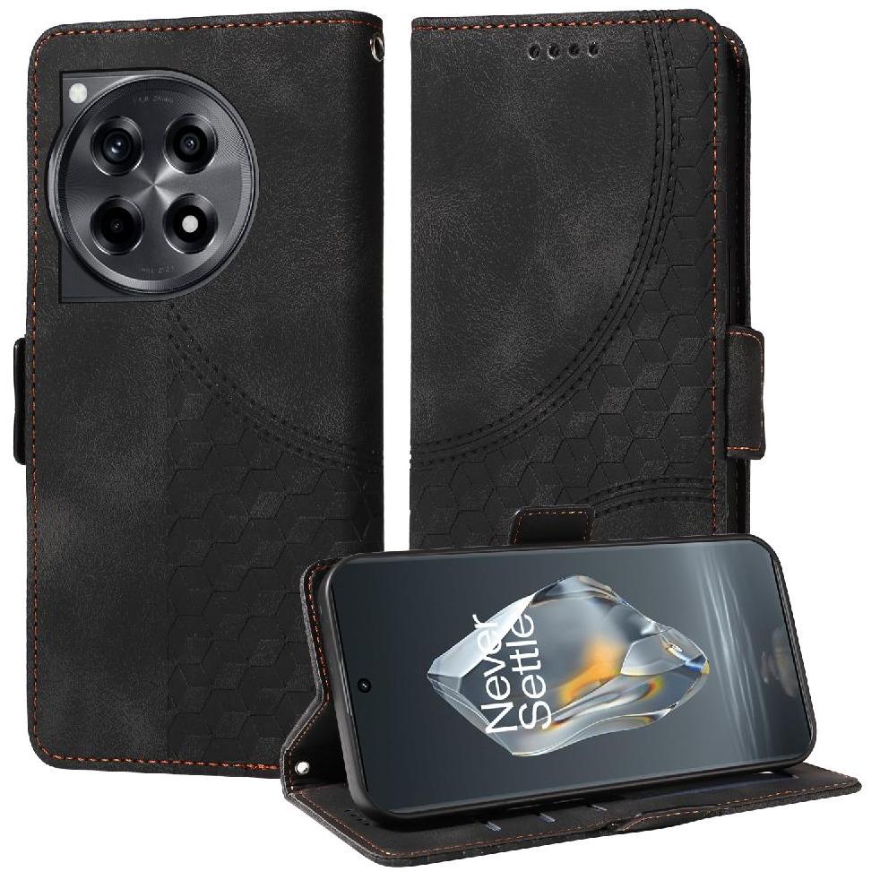 Carcasa Foxdock Oneplus 12R De Cuero Pu, Diseño Acolchado Clásico, Protección Contra Caídas Y Rayones