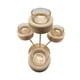 thumbnail image 3 of Candelabro Votivo Vela Stand Escritorio De Madera De Vidrio De Madera Copa De Candelabros, 3 of 5