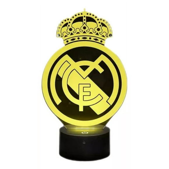 Lampara Ilusion 3d Real Madrid De 7 Colores Base Touch