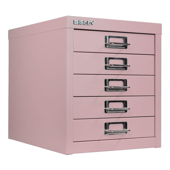 Cajonera Bisley de 5 Cajones de Acero MultiCajón Rosa Pálido