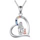 thumbnail image 1 of Collar y dige fantasia corazon gatito arcoiris, 1 of 3