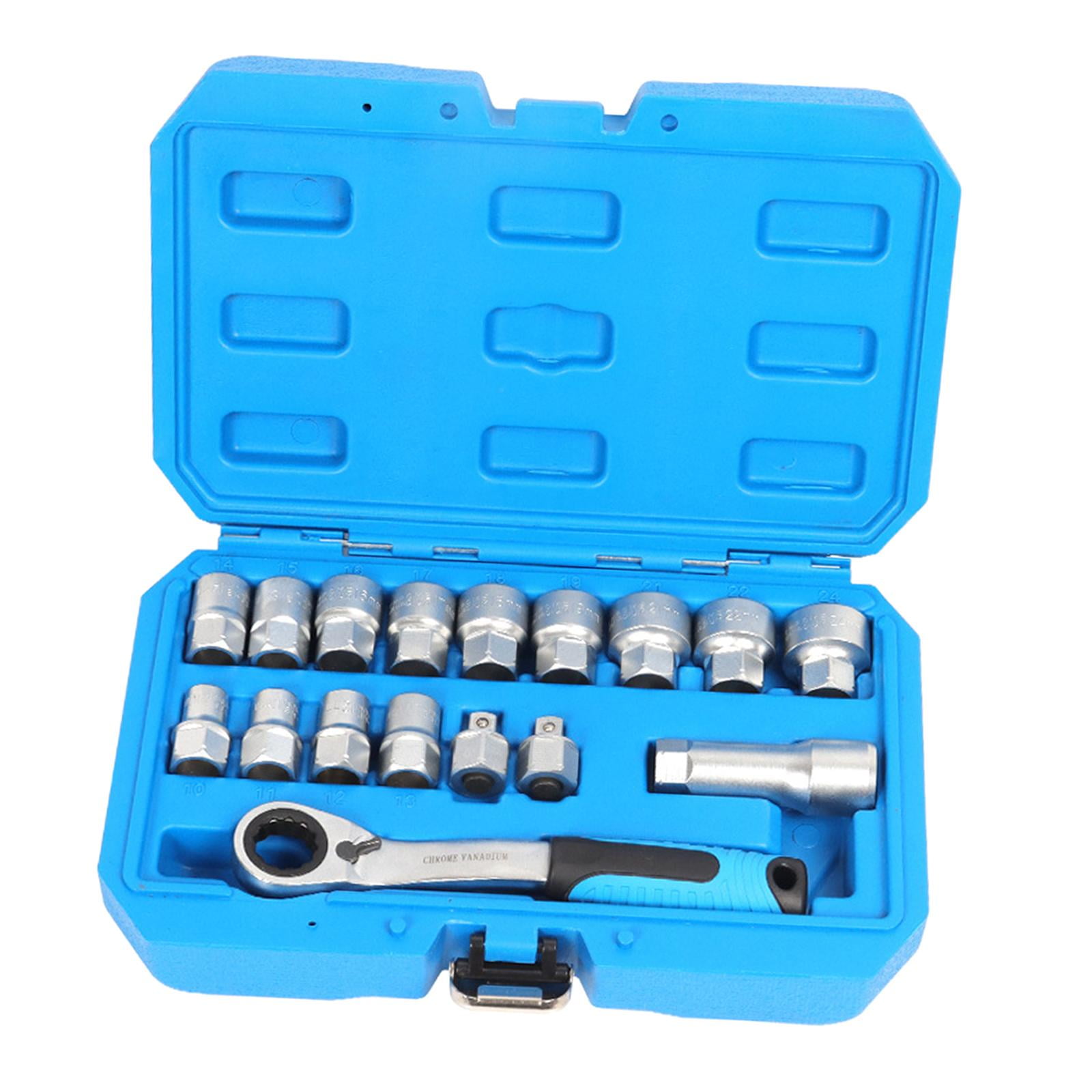 Magideal - Juego De Llaves De Tubo Genéricas Con Llave De Trinquete, Herramienta Mecánica, Barra De Extensión Portátil Para Reparación De Automóviles Y Bicicleta