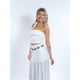 thumbnail image 4 of Jess by Meiko Top de Tubo Ajustado con Costura de Corsé Sin Tirantes para Mujer Blanco XL, 4 of 6