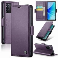 Caseme Tipo Cartera Oppo A57E 4G/A57S 4G Con Cierre Magnético, Rfid, Tarjetero, Soporte, Carga Inalámbrica