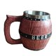 thumbnail image 2 of Taza De Cóctel En Forma De Cubo De Taza De Cerveza De Barril De Madera 580ml, 2 of 5