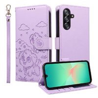 Funda Billetera Foxdock Compatible Con Samsung Galaxy A26 5G, Diseño Perrito Tierno, Ranuras Para Tarjetas Y Soporte Plegable