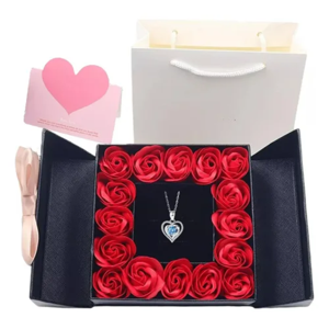 Genérico - Rosas Eternas Caja Con Collar Regalo