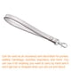 thumbnail image 3 of Correa de muñeca de cuero Uxcell, correa de mano de 190mm/7.48" para bolso clutch, billetera, llavero, DIY (Plata, Plata), 3 of 7