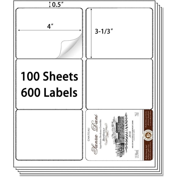9527 Product 6-Up 3.13 x 4 Sticker Labels, Shipping Address Labels