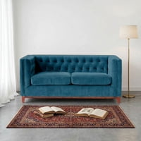 Latam Home - Sofá Roma 2C Tela Velvet Azul Petróleo