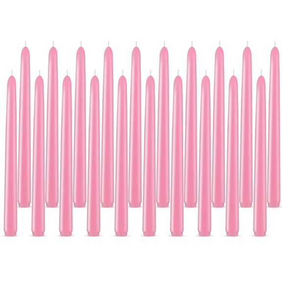 Taper Candles NIKY Pink, 25 cm, juego de 12 unidades para Navidad y Adviento