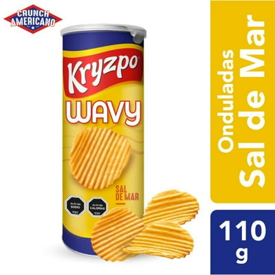 Papas Fritas Tarro Wavy Sal De Mar 110 G Kryzpo