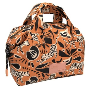 Calu Bags - Neceser Microfibra Gala Flores Café Calu