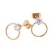 thumbnail image 1 of Las mujeres con estilo anillo redondo Rhinestone Stud Earrings Ear Studs Earring Gold, 1 of 5