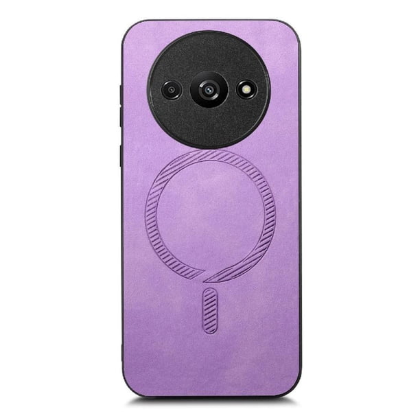Magnetic Slim Case for Xiaomi Redmi A3 with Camera Guard & Anti-Scratch Back Purple