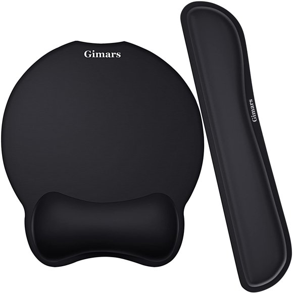 Alfombrilla de ratón y reposamuñecas con teclado Gimars Upgrade Agrandar