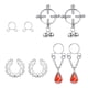 thumbnail image 2 of Clip No Perforante Del Anillo Del Encanto Del Acero Inoxidable 8Pcs En Ajustable, 2 of 3