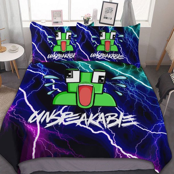 Unspeakable 3-Piece Bedding Set Warm And Comfortable Soft Duvet Cover Bed Set for Boys Girls Kids Adult Bedroom All Season