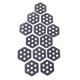 thumbnail image 1 of 12 Almohadillas De Tracción Hexagonales Para Tabla De Surf, Ideales Para El Agarre En Tablas De Surf Y Skimboarding, En Gris., 1 of 3