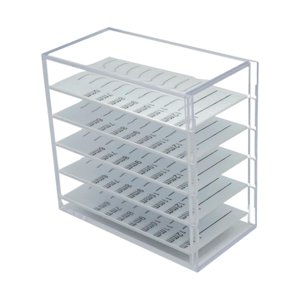 Ioensy - Estuche De Almacenamiento De Extensión De Pestañas 5 Capas Organizador De Pestañas Postizas Profesional Blanco