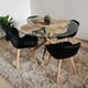 thumbnail image 1 of Comedor Mesa Warwick 100cms + 4 Sillas Mariposa Velvet Negro, 1 of 3