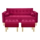 thumbnail image 1 of Sofa Retro 3c + 2 Pouf Felpa 05 Burdeo, 1 of 6