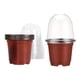 thumbnail image 1 of Macetas De Vivero De Plantas Con Cúpula De Humedad Para Mini Plantas De Paisaje, Macetas Rojas Resistentes, 10 Uds., 1 of 2