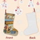 thumbnail image 3 of Temporada de Caza Llamada de la Naturaleza Tema: Calcetines de Navidad, fino lino blanco para colgar en escaleras y chimenea, decoración navideña para el hogar, regalo de Navidad.54cm×38cm, 3 of 5