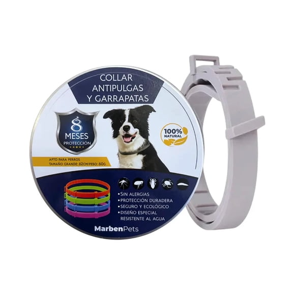 Collar Repelente Anti Pulgas para Perros Ajustable