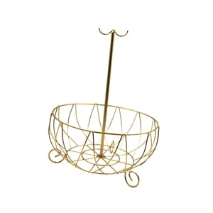 Magideal - Tazón De De Granja Con Bandeja Para Colgar Plátanos Decoración De Mostrador Organizador De Encimera Frutero Con Soporte De Plátano , Dorado