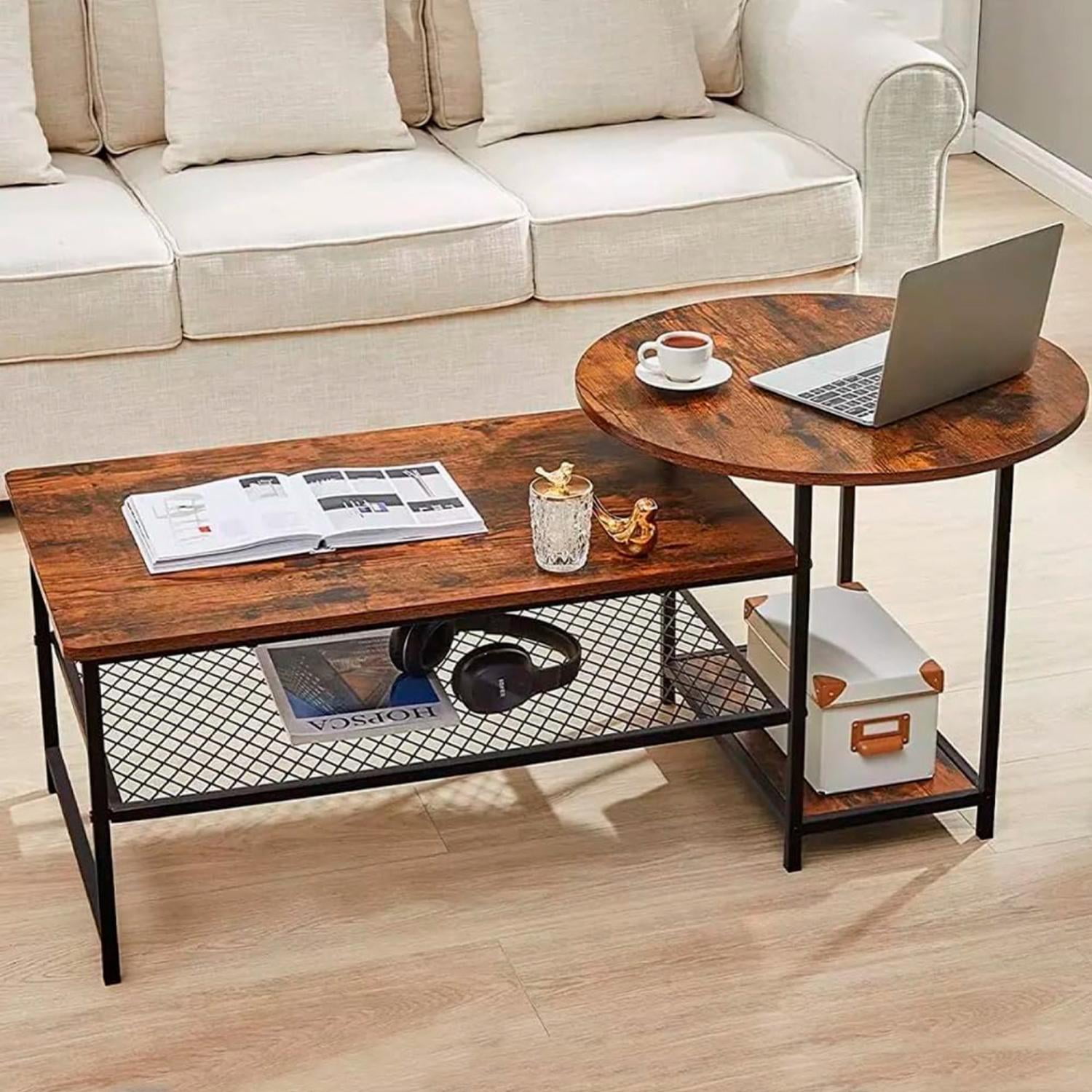 Pandalino - Set De Mesas De Centro Anah | Estilo Industrial Marron