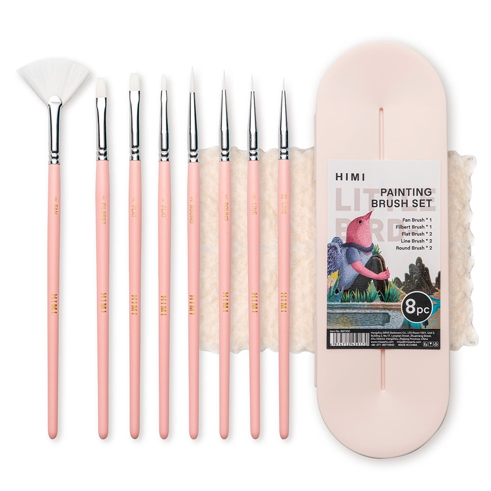 Himi - Set De 8 Pinceles Multiforma Rosado