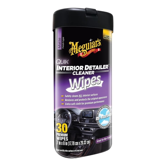 Toallitas Meguiars Quik Interior Detailer Cleaner 30 Unidades