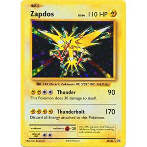 Tarjeta Coleccionable Pokémon Zapdos Xy Evolutions Holo Rare