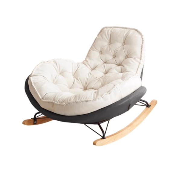 Mecedora Penguin Silla De Ocio Cómoda Individual Para El Porche Del Hogar Interior Gris Profundo