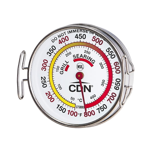 Termómetro de superficie de parrilla CDN GTS800X, zonas de temperatura