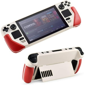 Funda Con Soporte Aaronmei Steam Deck Blanca Roja