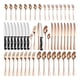 thumbnail image 1 of Juego de vajilla de acero inoxidable de 48 piezas, cuchillo para carne estilo occidental para 8 personas, tenedor, cuchara en caja de regalo, 1 of 5