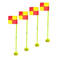 Linea Sport - Pack 4 Banderines Corner Enroscable Con Base 1.50 Mtrs