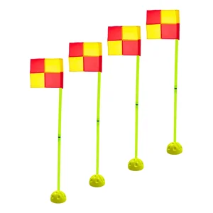 Linea Sport - Pack 4 Banderines Corner Enroscable Con Base 1.50 Mtrs