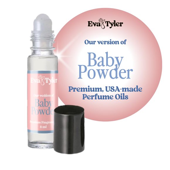 Perfume EvaTyler Baby Powder Premium en rollo de 30 ml para mujer