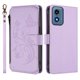 thumbnail image 2 of Funda Cartera Mariposa para [Motorola Moto G Play 2024 4G] con Soporte y Cremallera Morado claro, 2 of 6