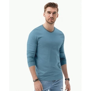 Home Fashion - Polera Hombre Manga Corta Cuello Redondo Azul Talla Xl