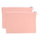 thumbnail image 1 of Bolsa de Maquillaje de Cuero PU, 2 piezas Organizador Cosmético Impermeable con Cremallera Bolsa de Aseo de Viaje para Mujeres para Soporte de Brochas de Maquillaje (Rosa, Pequeña), 1 of 7