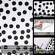thumbnail image 2 of Papel tapiz Qianglive 45x762 cm con lunares blanco y negro, 2 of 9