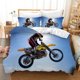 thumbnail image 2 of Motorbike Motocross Printed Quilt Duvet Cover Set Bed Linen Pillowcase Double3-Piece Bedding Set, 2 of 5
