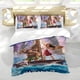 thumbnail image 5 of Moana 2 Conjunto de sábanas temático, trío de piezas, cómodo y amigable con la piel, diseño único, regalo de decoración para el hogar para familiares, amigos y fans,140cm *210cm, 5 of 6