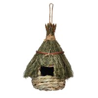 Magideal - Casa Para Pájaros Nido Colgante Jaula Refugio Hecho A Mano De Duradero Funcional Para Descanso Y Cría Adecuado Para Decoración De Jardín 22Cm